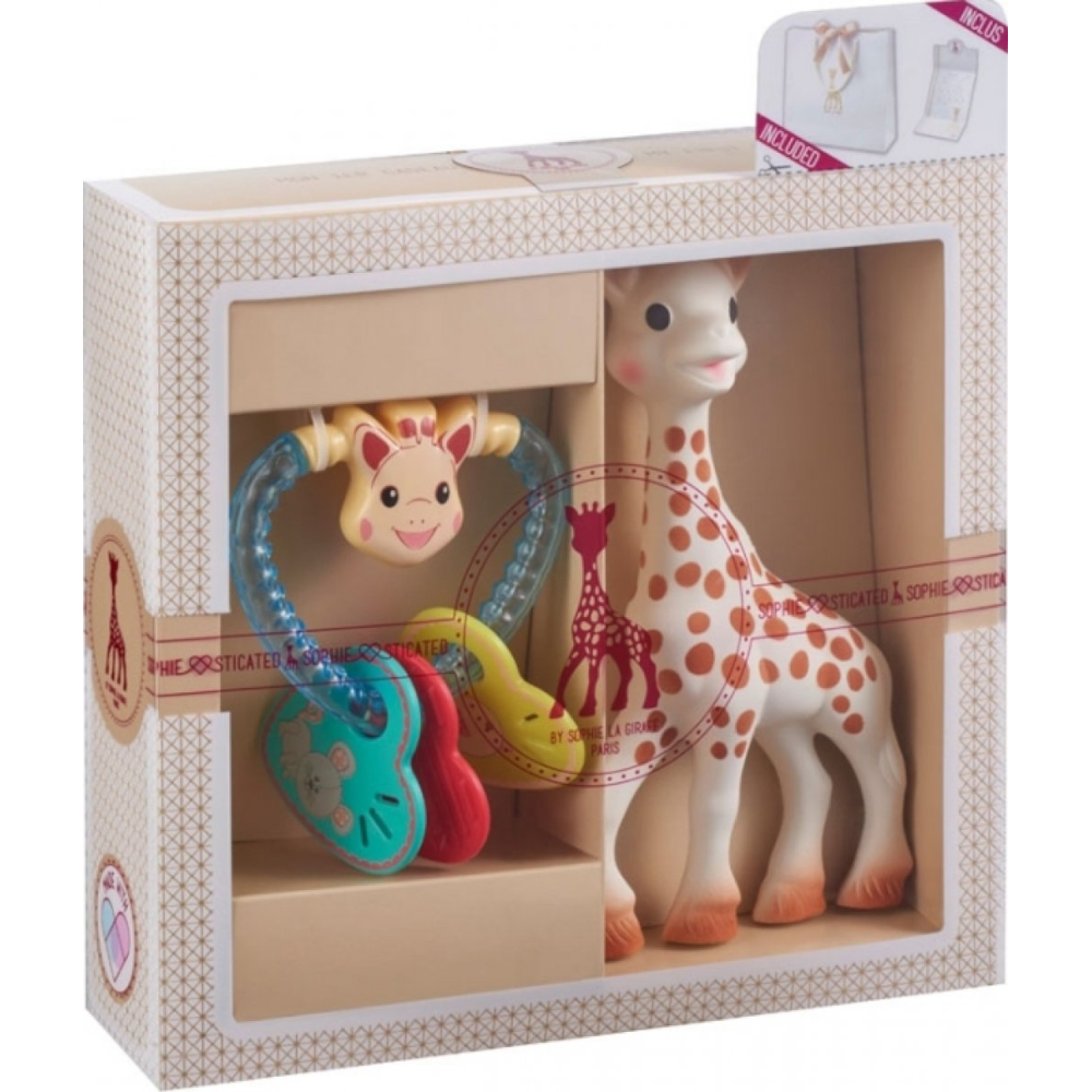 Sophie la girafe und Herzrassel Geschenkset