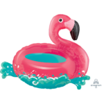 SuperShape Floating Flamingo Folienballon 76 x 68cm