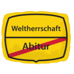 Junior Shape Abitur - Weltherrschaft Folienballon 43 x 30 cm