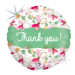 Folienballon Thank you floral