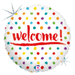 Folienballon Welcome Dots