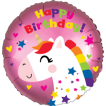 Standard Satin Einhorn Geburtstag Folienballon
