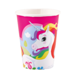 8 Becher Einhorn Papier 250 ml