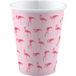 8 Becher Flamingo Paradise Papier 250 ml