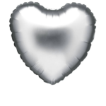 Folienballon Herz silber