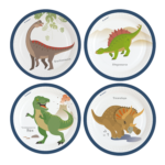 8 Teller Happy Dinosaur Papier