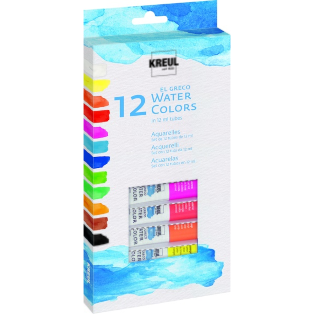 KREUL el Greco Aquarellfarben Set 12 x 12 ml Tuben