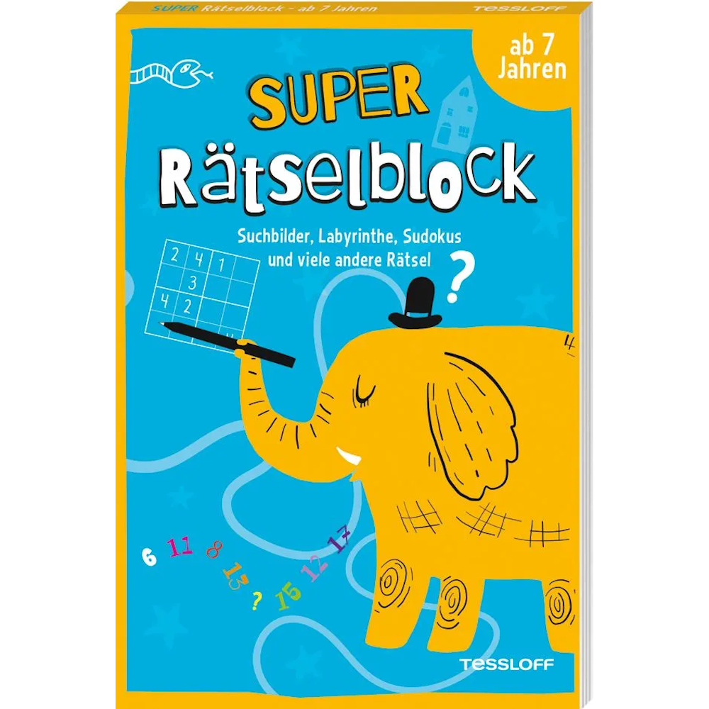Super Rätselblock ab 7 Jahren. Suchbilder, Labyrinthe, Sudokus und viele andere Rätsel