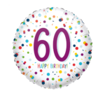 Standard Confetti Bday 60 Folienballon