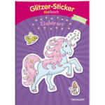 Glitzer-Sticker Malbuch. Einhörner