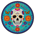 8 Teller Day Of The Dead rund Papier 23 cm