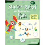 Sticker-Rätsel für Kindergarten-Kids. Logisches Denken