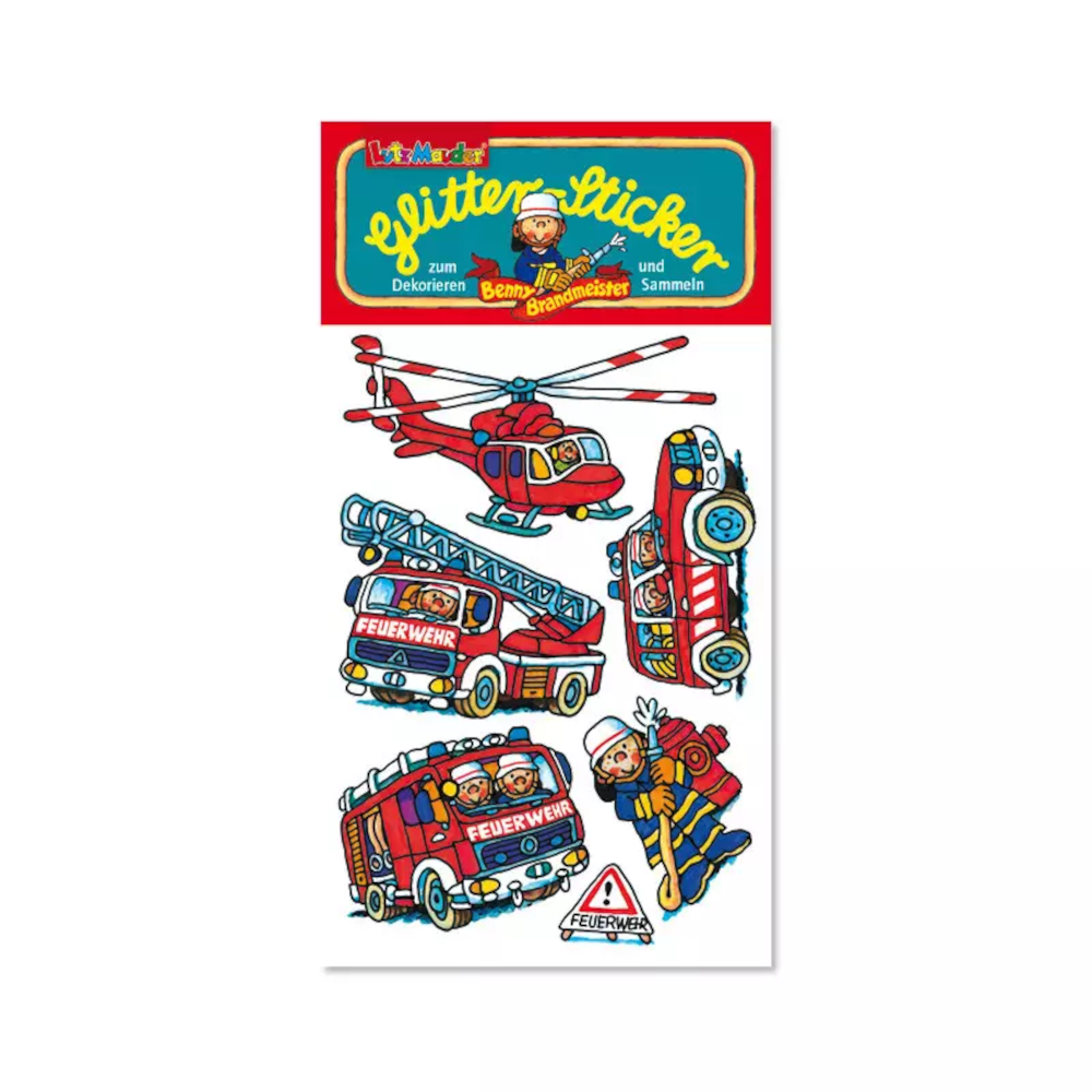 Glitter-Sticker Feuerwehrfahrzeuge 2