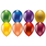 8 Metallic-Ballons