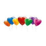 20 bunte Herzballons
