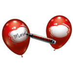 6 Ballons beschreibbar