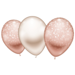 6 Ballons "Fashion rose gold"