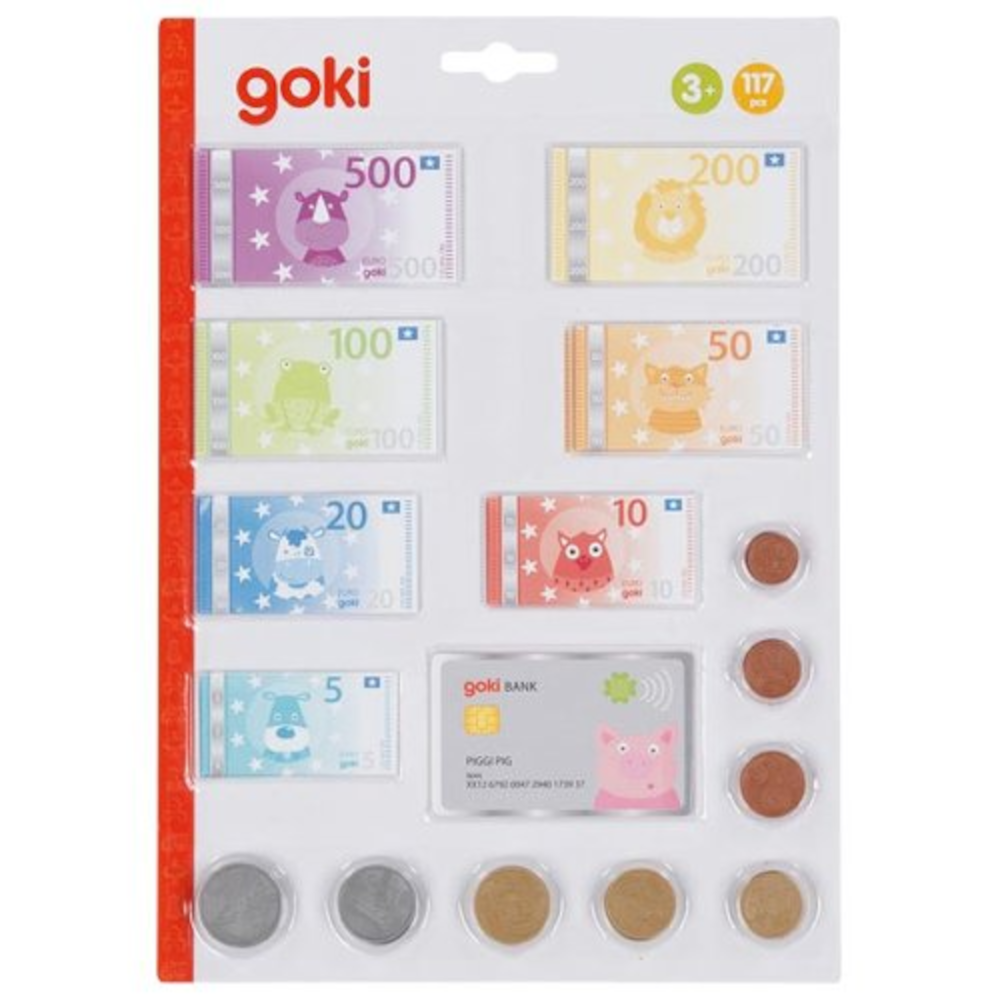 Goki Spielgeld Tierische Taler, inkl. Kreditkarte