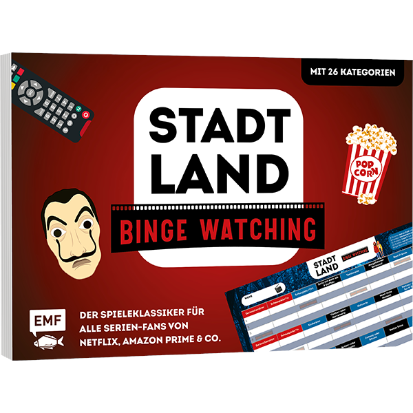 Stadt, Land, Binge Watching – Der Spieleklassiker für alle Serien-Fans von Netflix, Amazon Prime und Co.