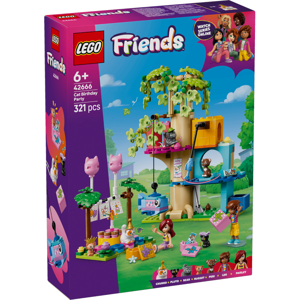 LEGO® Friends 42666 Katzengeburtstagsparty & Baumhaus