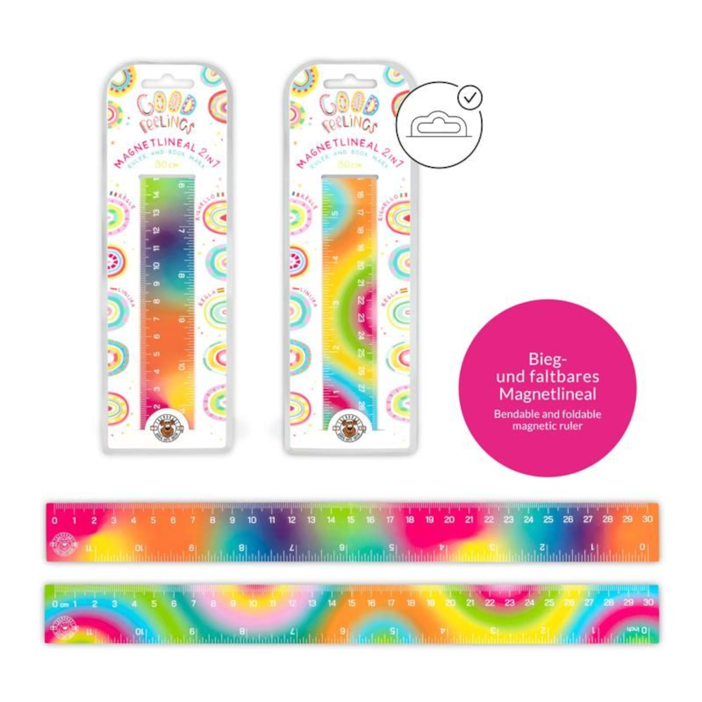 Trend GOOD FEELINGS Magnetlineale faltbar 30cm, 2-fach sortiert