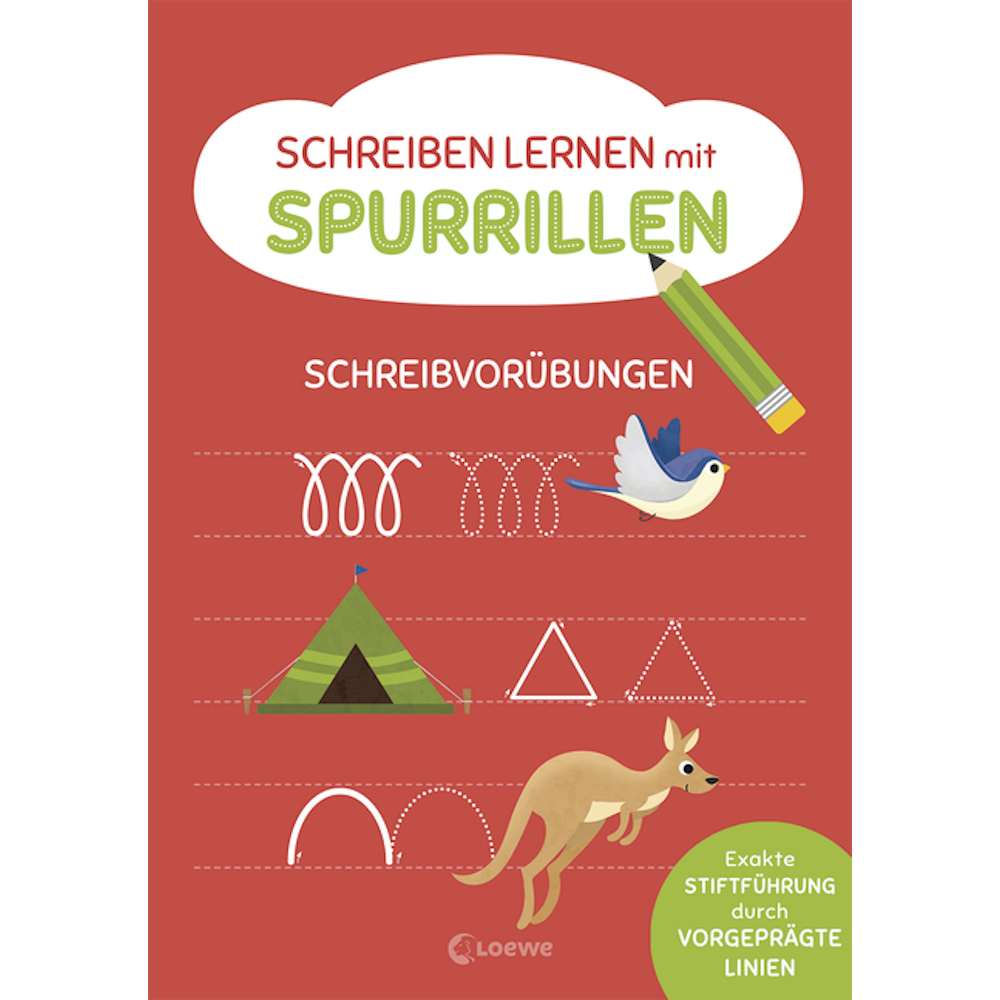 Schreiben lernen mit Spurrillen - Schreibvorübungen