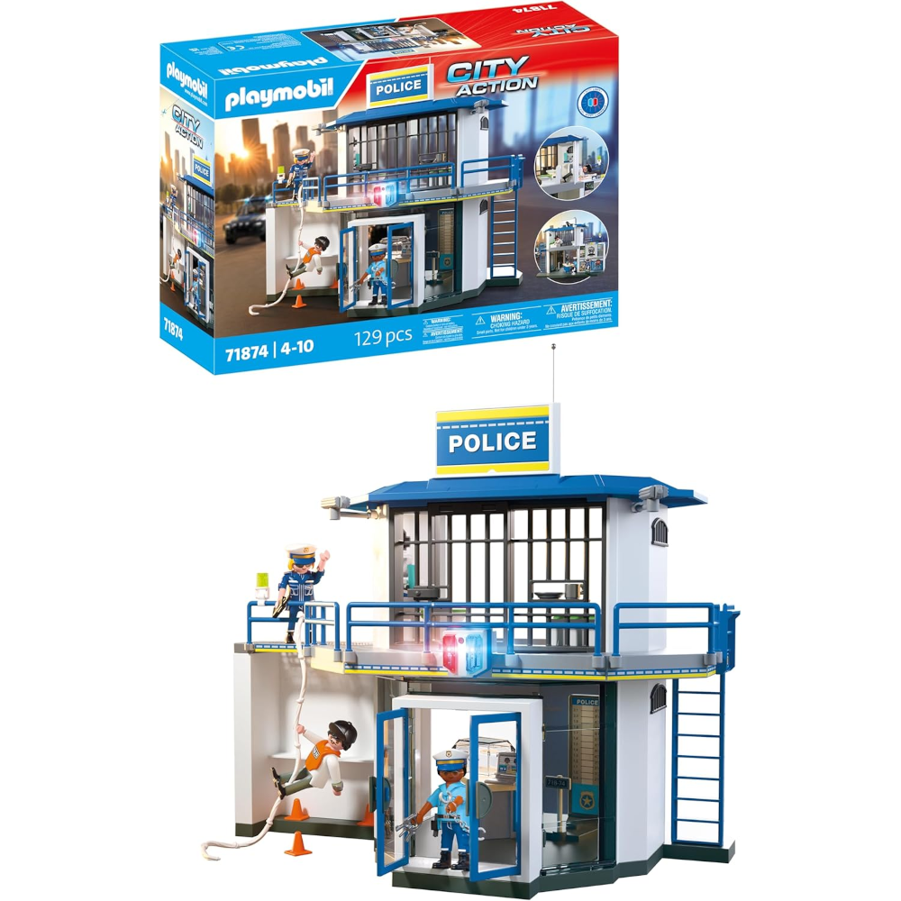 PLAYMOBIL 71874 Polizeiwache mit Fahndungsraum