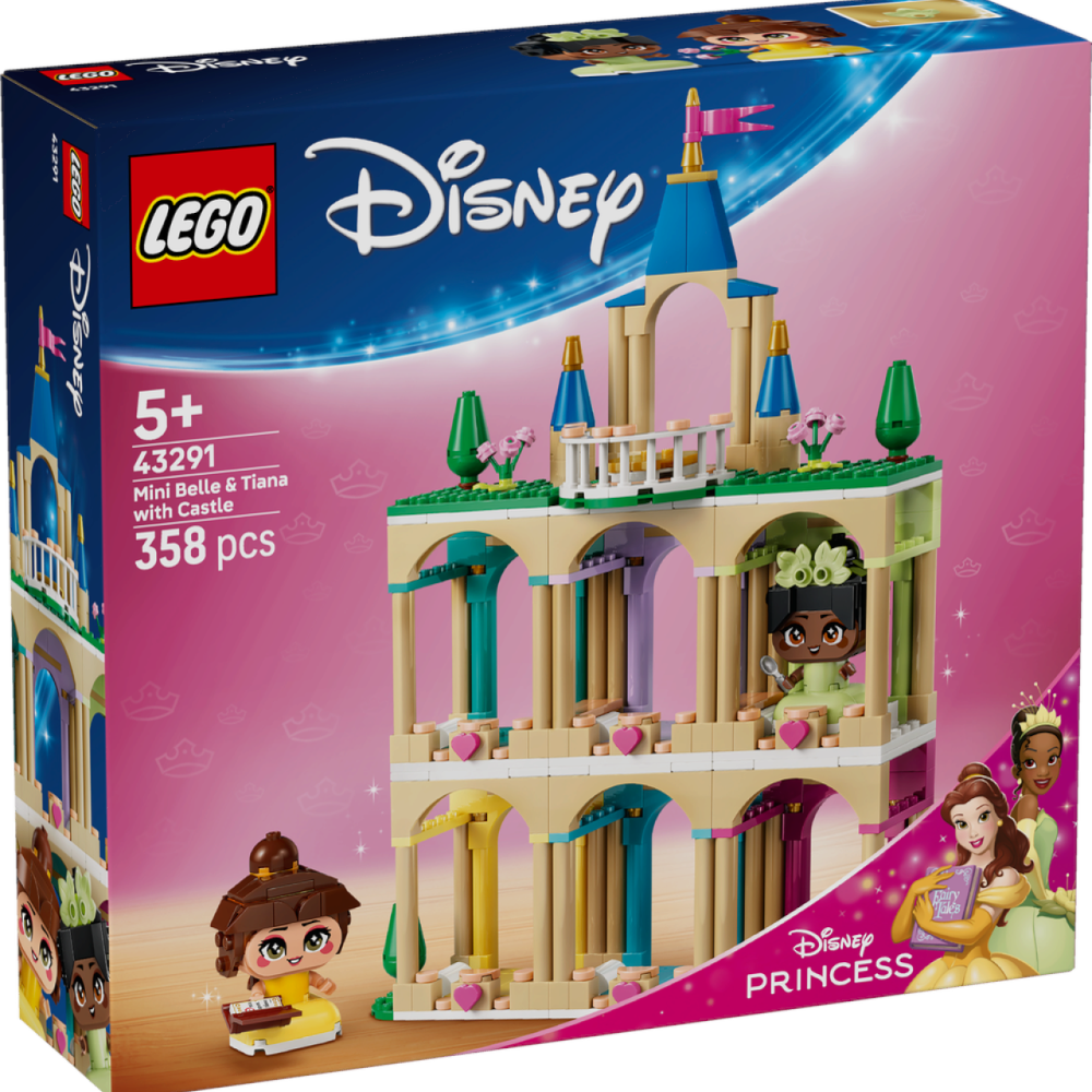 LEGO® Disney Princess 43291 Die Mini-Prinzessinnen Belle und Tiana mit ihrem Schloss