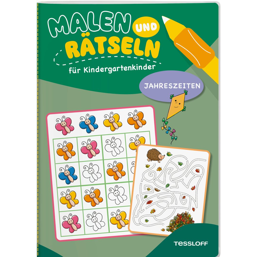 Malen und Rätseln für Kindergartenkinder. Jahreszeiten