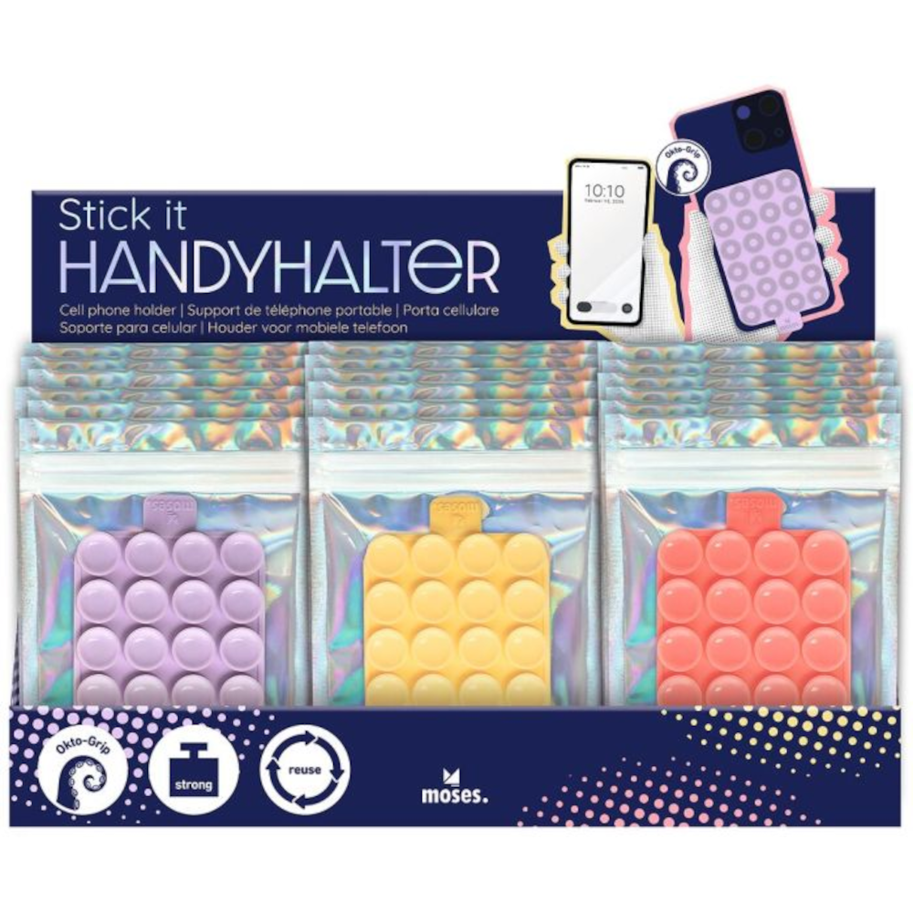 moses Handy-Halterung Stick it 3-fach sort.