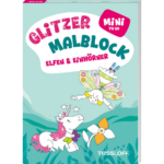 Mini Glitzer Malblock to go. Elfen & Einhörner