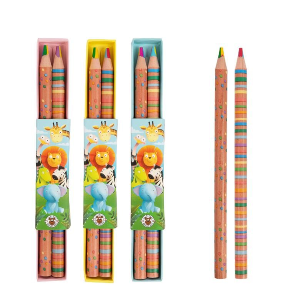 Trend Regenbogen- Buntstifte 2er-Geschenkset