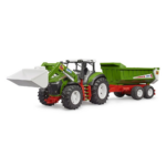 BRUDER 03452 ROADMAX Traktor mit Frontlader und Kippanhänger